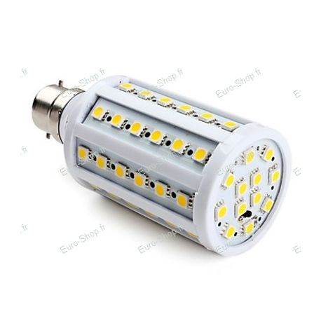 Ampoule Led B22 60 Leds 12w blanc chaud 360° Led smd 1050 Lumens