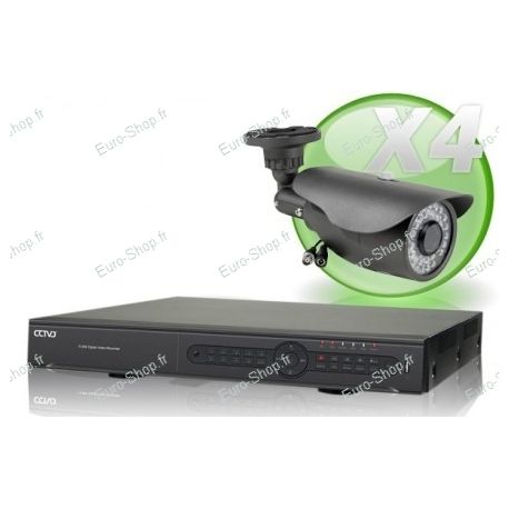 Kit videosurveillance 960H avec 4 cameras 700TVL